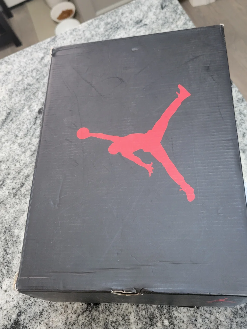 Jordan Retro High-Top Sneakers in White, Gray, Black & Purple - Picture 7 of 8
